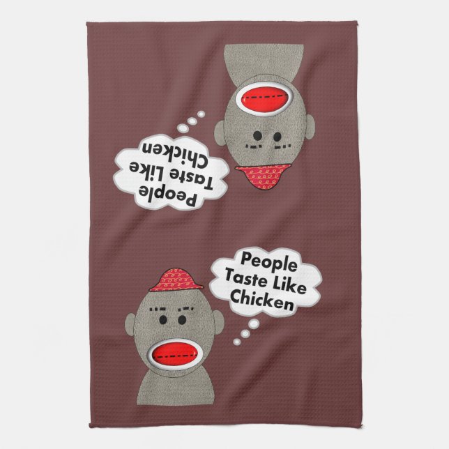 Retro Socken-Affe-Geschirrtücher Küchentuch (Vertikal)