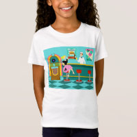 Retro Soda-Brunnen-T - Shirt
