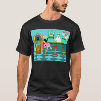 Retro Soda-Brunnen-T - Shirt