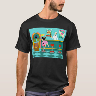 Retro Soda-Brunnen-T - Shirt