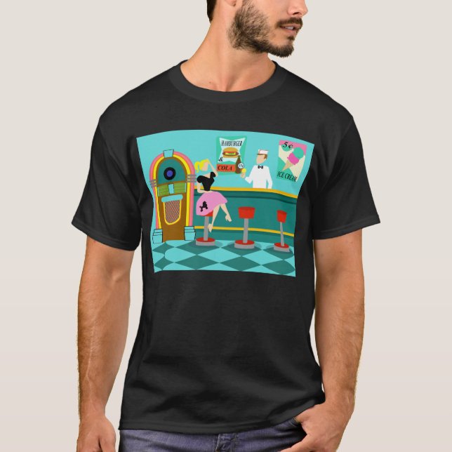 Retro Soda-Brunnen-T - Shirt (Vorderseite)