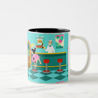 Retro Soda-Brunnen-Tasse