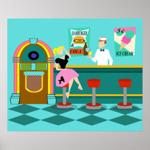 Retro Soda Fotonenpflaster Poster