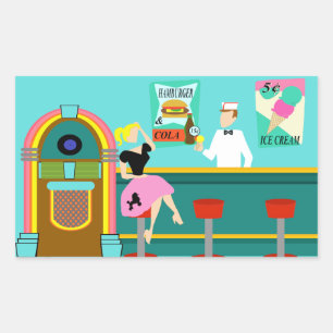 Retro Soda Fountain Stickers