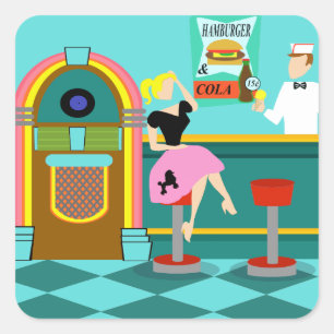 Retro Soda Fountain Stickers