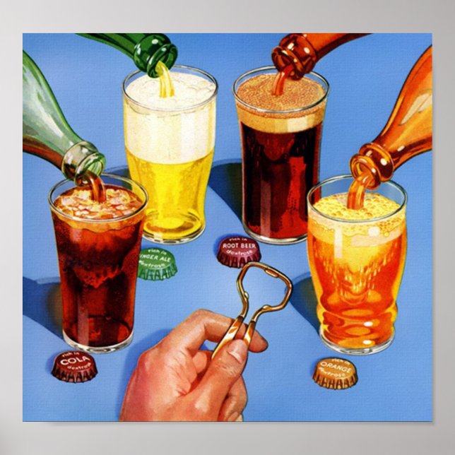 Retro Soda Pop Werbung Poster (Vorne)