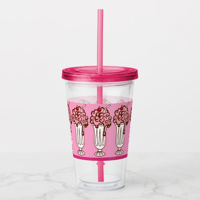 Retro Soda Shop Acrylic Tumbler  Acryltrinkbecher (Vorderseite)