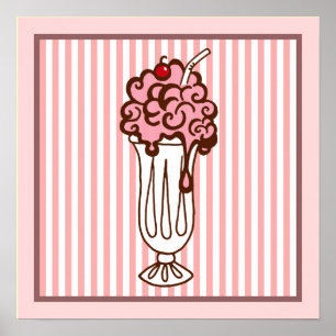 Retro-Soda-Shop-Plakat Poster