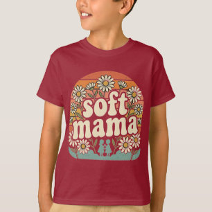 Retro Soft Mama Vintage Groovy Sonnenuntergang Gän T-Shirt