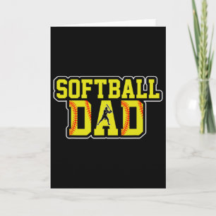 Retro Softball Dad Game Day Dad Vatertag Weihnacht Karte