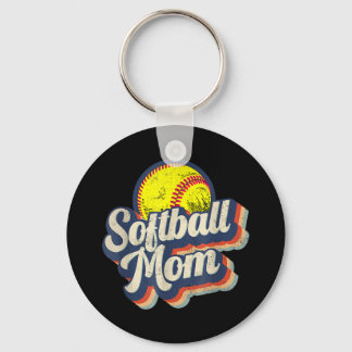 Retro Softball Mama Funny Vintag Softball Mama Schlüsselanhänger