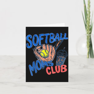 Retro-Softball-Mamas-Club-Eiskaffee-Sport-Mama Karte
