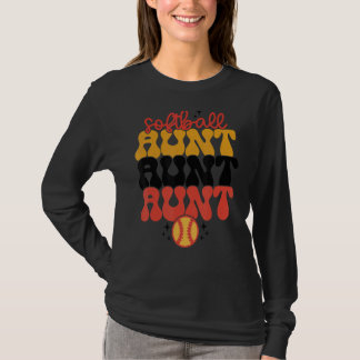 Retro Softball Tante Softball Mama Tante Mothers D T-Shirt