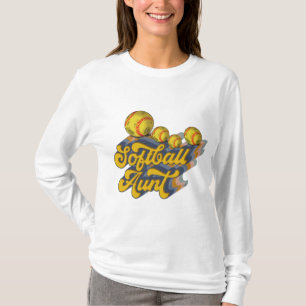 Retro Softball Tante Sublimation Design, Softball T-Shirt