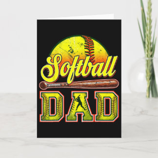 Retro Softll Dad Spieltag Dad Vatertag  Karte