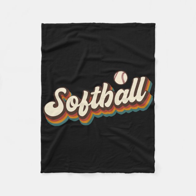 Retro Softll Grafik - Softll  Fleecedecke (Vorderseite)