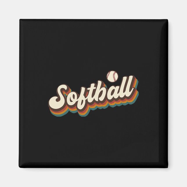 Retro Softll Grafik - Softll  Magnet (Vorne)