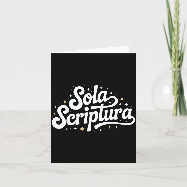 Retro Sola Scriptura Reformed Christian Theology D Karte (Vorderseite)