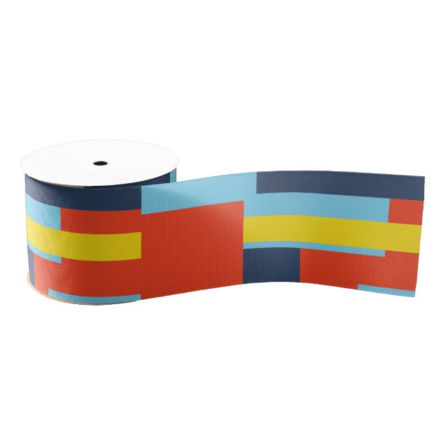 Retro-Solid-Block-Design/Set 2 Ripsband (Spule)