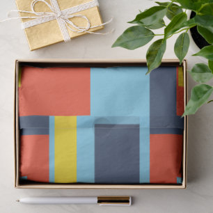 Retro-Solid-Block-Design / Set 2 Seidenpapier