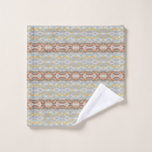Retro-Sommer-Geometrisches Farbfeld-Musterdesign Waschlappen