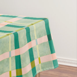 Retro Sommer grün und rosa kariert Tischdecke