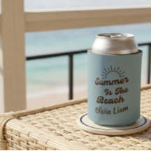 Retro Sommer ist der Strand Custom Name Dosenkühle