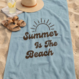 Retro Sommer ist der Strand Personalisiertes Handt Strandtuch