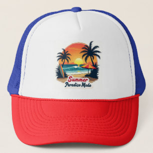 Retro-Sommer-Paradies-Surf-Stil-Hut Truckerkappe