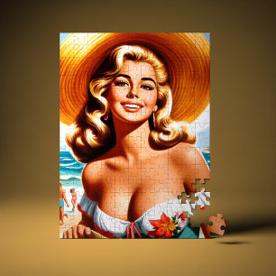 Retro-Sommer-Pin-up Puzzle