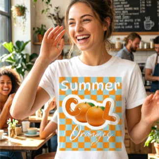 Retro-Sommer Saftige Orange Ferien Tri-Blend Shirt