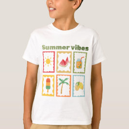 Retro-Sommer-Stimmung-Design mit Sonnenschein T-Shirt