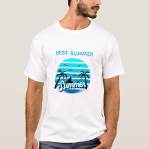 Retro-Sommer-T-Shirt-Design mit sommerlicher Atmos