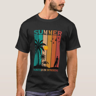 Retro-Sommer-T-Shirt "Painted in Sunshine" T-Shirt