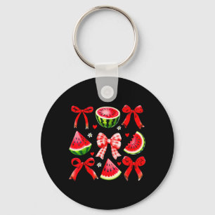 Retro-Sommer-Vibes Wassermelone Coquette Sommer Schlüsselanhänger