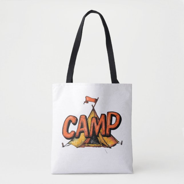 Retro-Sommercamp-Grafik-Tasche (Vorderseite)
