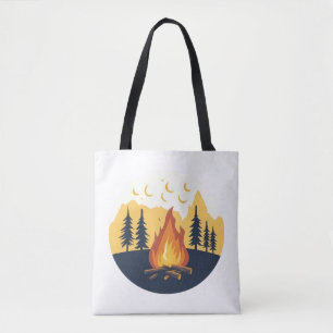 Retro-Sommercamp-Grafik-Tasche