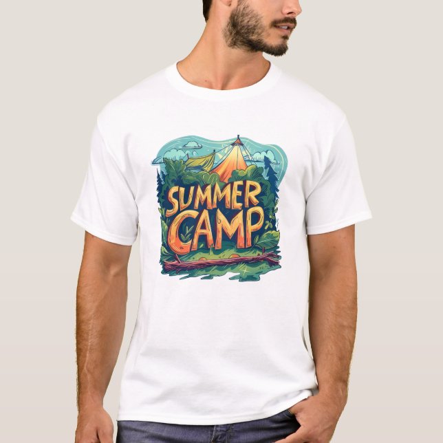 Retro-Sommercamp-Shirt T-Shirt (Vorderseite)