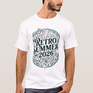 Retro-Sommerferien an der Küste 2026 T-Shirt