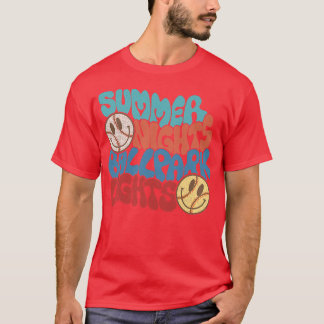 Retro Sommernächte und Ballparkleuchten Baseball S T-Shirt