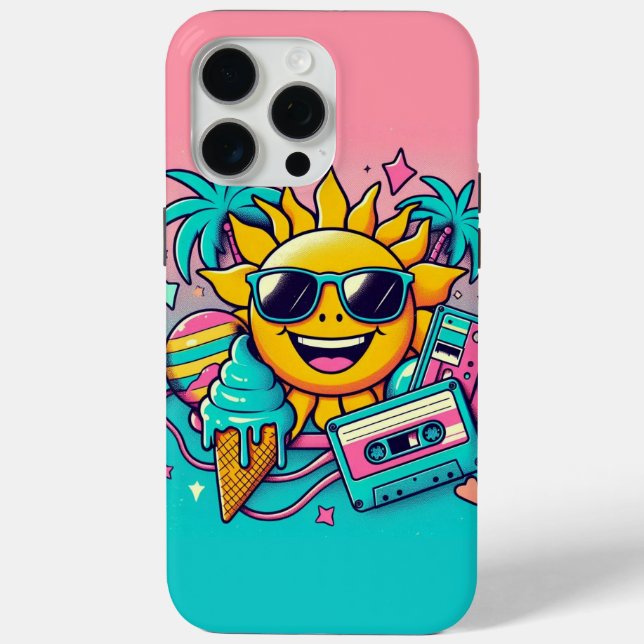 Retro-Sommerstimmung - Süße 80er-Ästhetik Case-Mate iPhone Hülle (Rückseite)