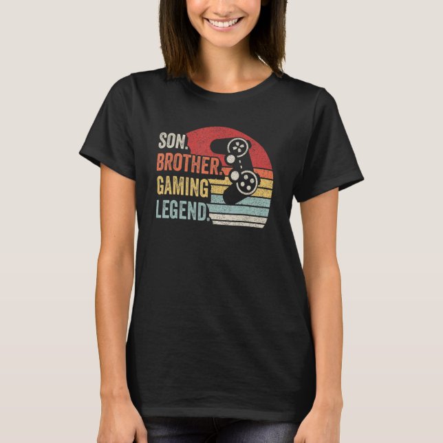 Retro Son Brother Gaming Legend Gaming Gamer Birth T-Shirt (Vorderseite)