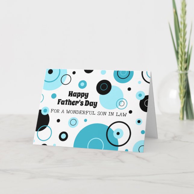 Retro Son in Law Happy Vatertag Karte (Vorderseite)