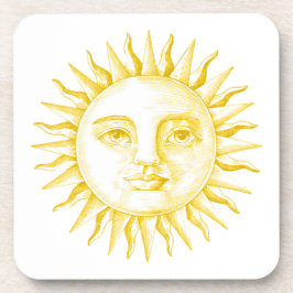 Retro Sonne Getränkeuntersetzer