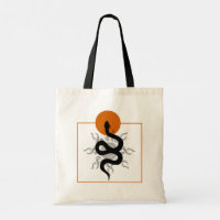 Retro Sonne und Schlange Konzept Design Tasche