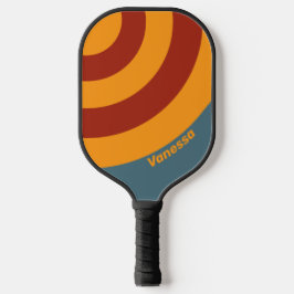 Retro Sonnenaufgang auf dem Schießkreislauf Streif Pickleball Schläger