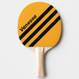 Retro Sonnenblume Brumm Dreieckiger Streifen mit N Tischtennis Schläger