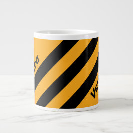 Retro Sonnenblume Buzz Drei Streifen mit Namen Jumbo-Tasse