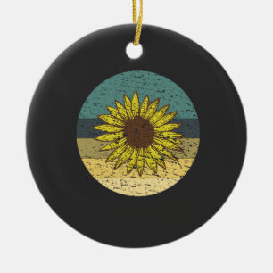 Retro-Sonnenblume Keramik Ornament