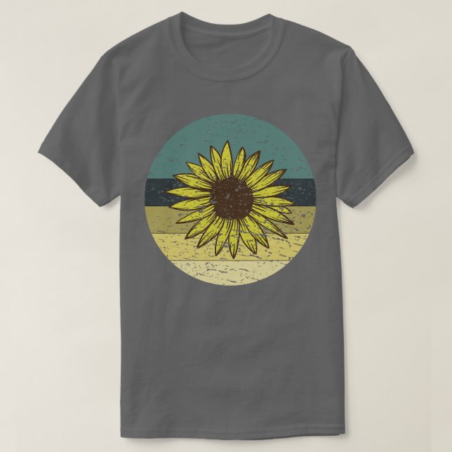 Retro-Sonnenblume T-Shirt (Design vorne)